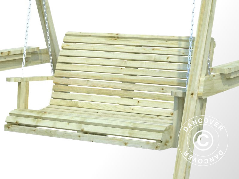 Hammock i tre, 1,93x1,61x1,98m, Naturlig