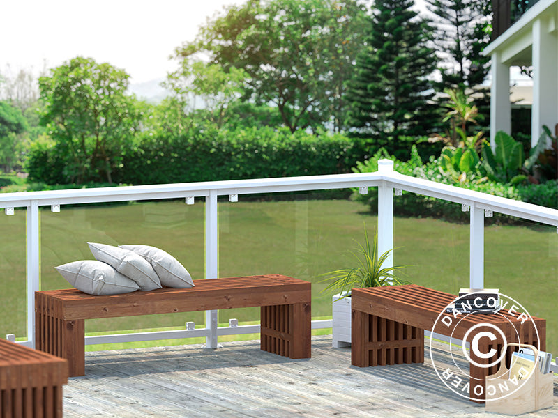 Benk av tre, 1,6x0,42x0,45m, Brun