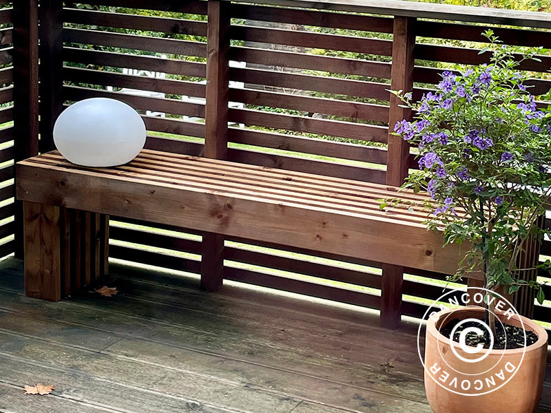 Benk av tre, 1,6x0,42x0,45m, Brun