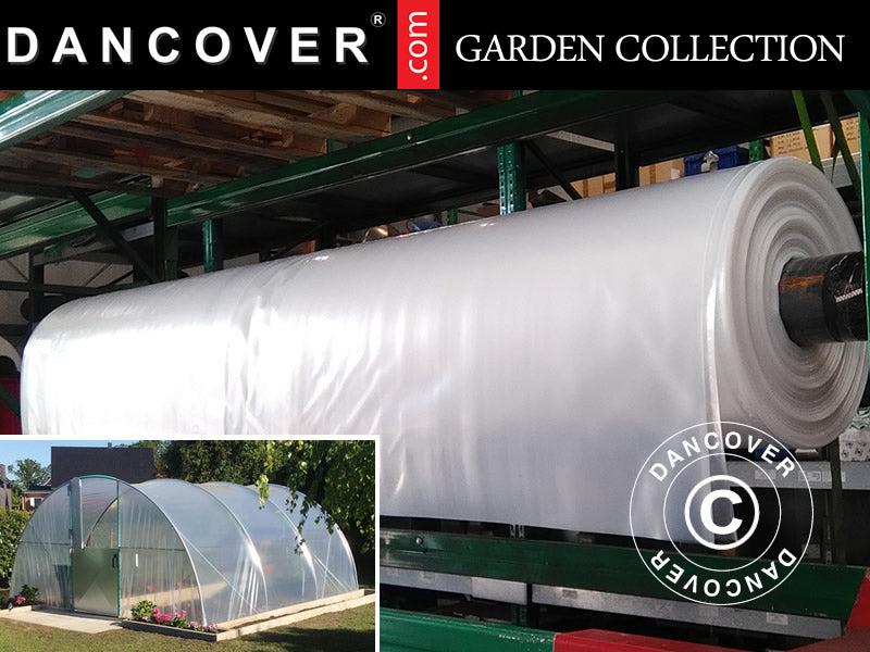 Drivhusfolie, 8x8m, 150Mic, Gjennomsiktig