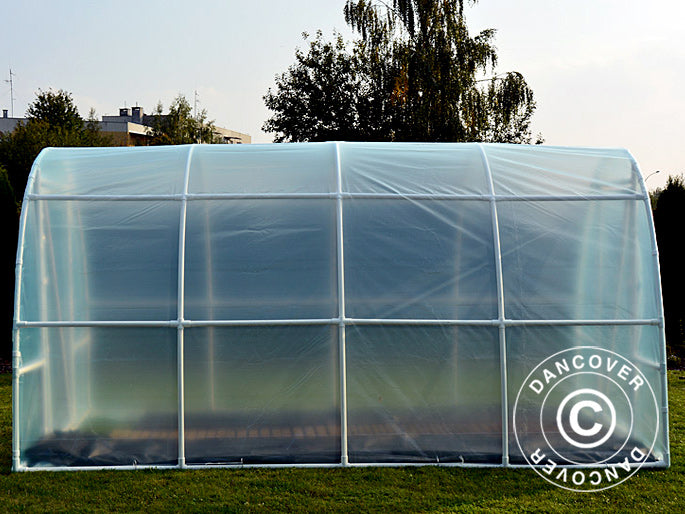 Polytunnel Drivhus 130, 2,2x4x1,9m, 8,8m², Transparent