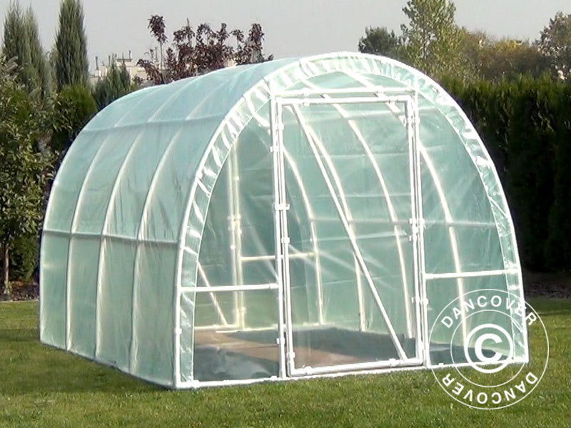 Polytunnel Drivhus 130, 2,2x4x1,9m, 8,8m², Transparent