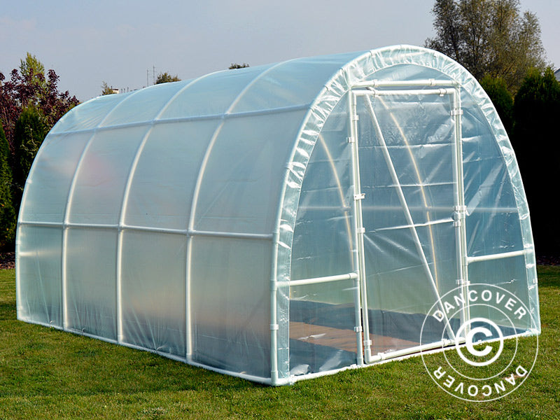 Polytunnel Drivhus 130, 2,2x4x1,9m, 8,8m², Transparent