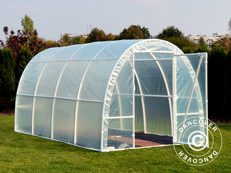 Polytunnel Drivhus 130, 2,2x4x1,9m, 8,8m², Transparent