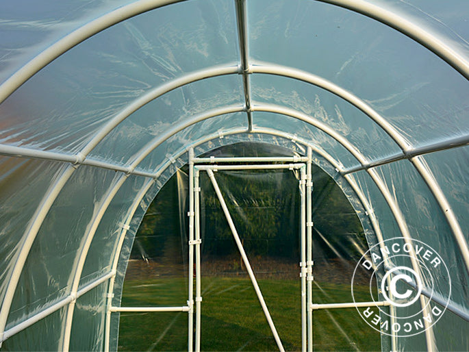 Polytunnel Drivhus 130, 2,2x4x1,9m, 8,8m², Transparent