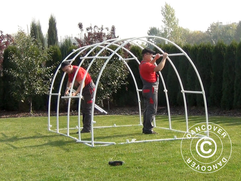 Polytunnel Drivhus 130, 2,2x4x1,9m, 8,8m², Transparent