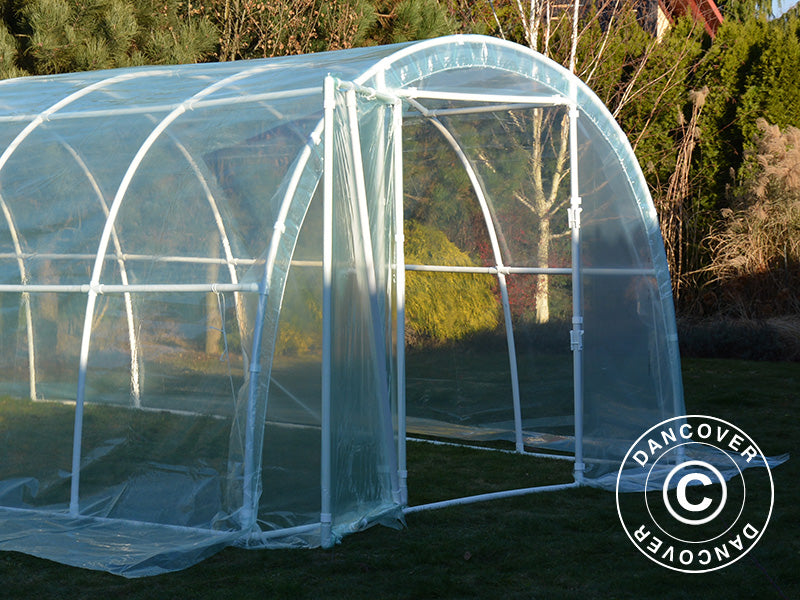 Polytunnel Drivhus 130, 3x6x2,1m, 18m², Transparent