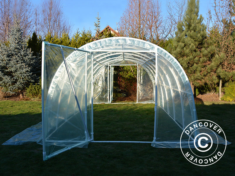 Polytunnel Drivhus 130, 3x6x2,1m, 18m², Transparent