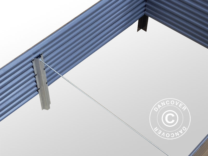 Høybed, 0,75x1,5x0,3m, Grå BARE 4 STK. IGJEN