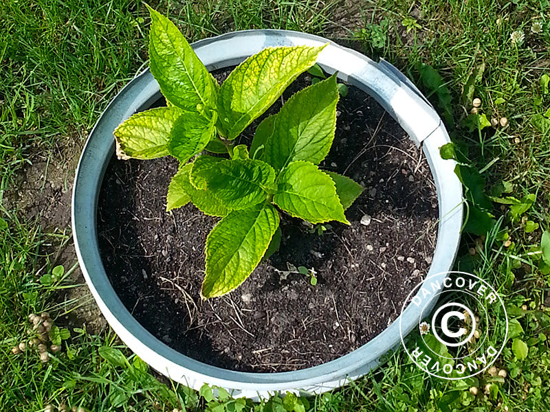 Rundt høybed, Ø0,5x0,1m, Sølv