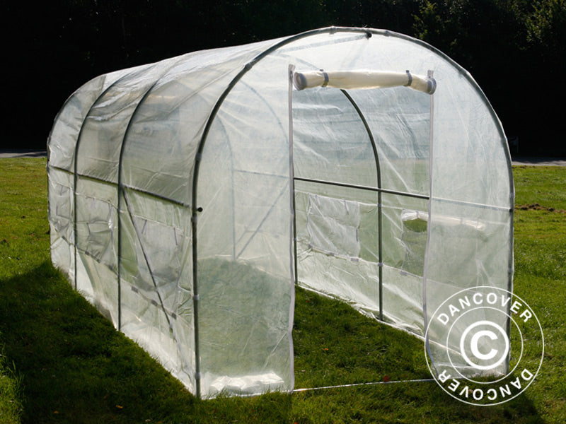 Polytunnel Drivhus 2x4,5x2m, 9m², Transparent