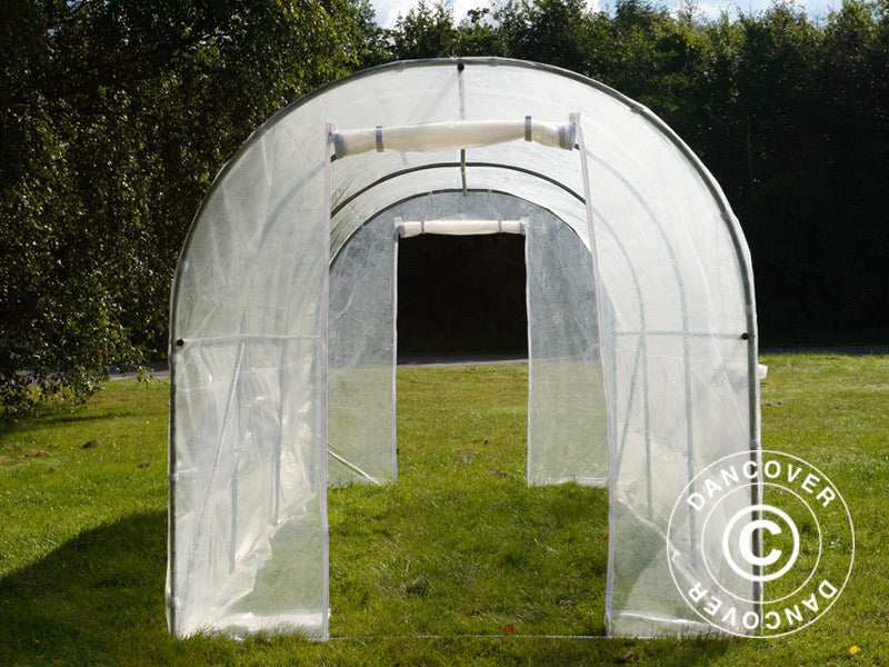 Polytunnel Drivhus 2x4,5x2m, 9m², Transparent