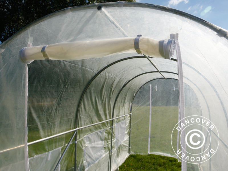 Polytunnel Drivhus 2x4,5x2m, 9m², Transparent