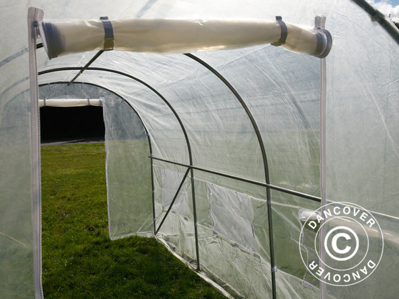 Polytunnel Drivhus 2x4,5x2m, 9m², Transparent