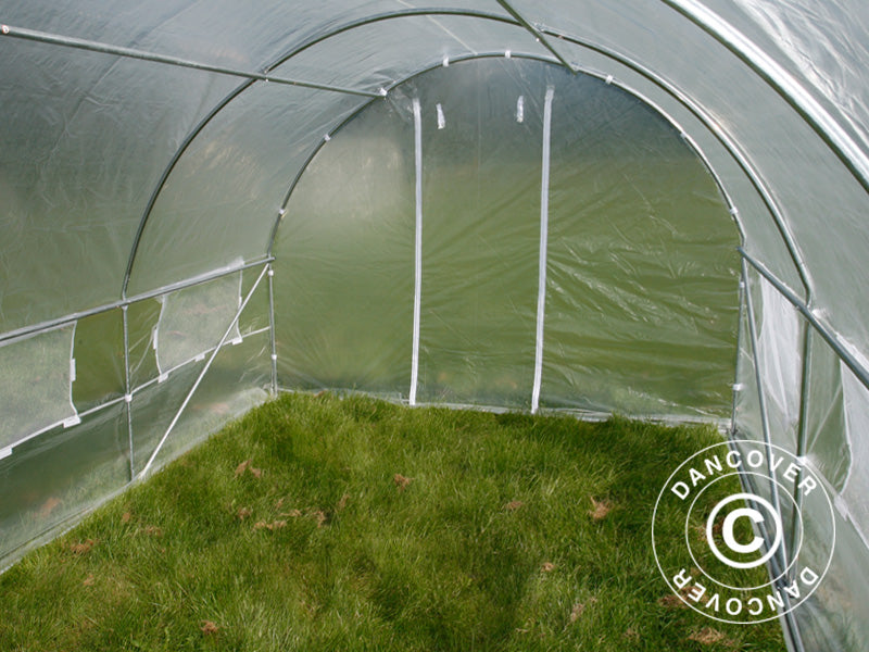 Polytunnel Drivhus 3x3x2m, 9m², Transparent