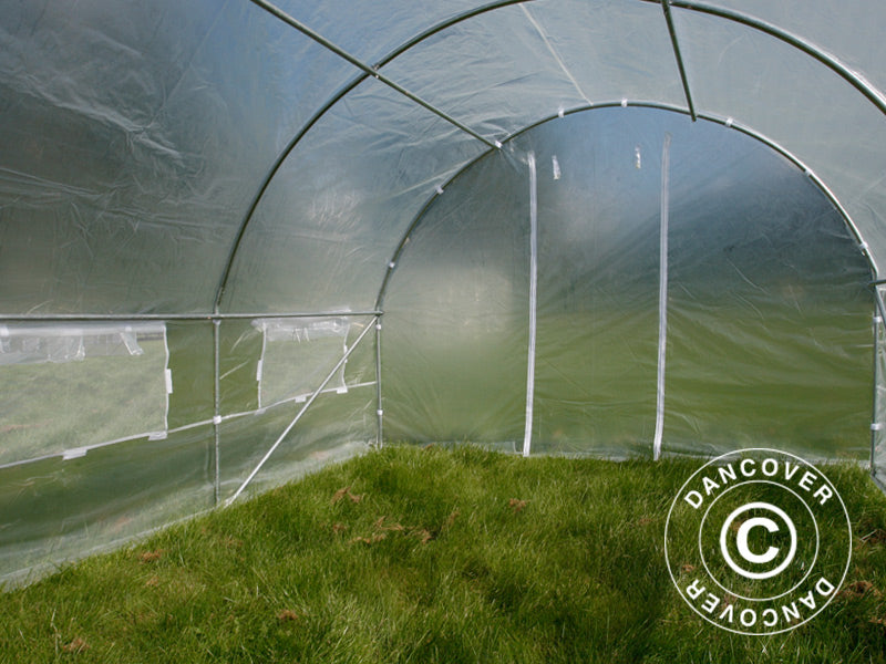 Polytunnel Drivhus 3x4,5x2m, 13,5m², Transparent