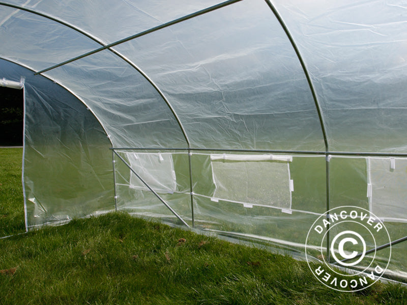 Polytunnel Drivhus 3x4,5x2m, 13,5m², Transparent