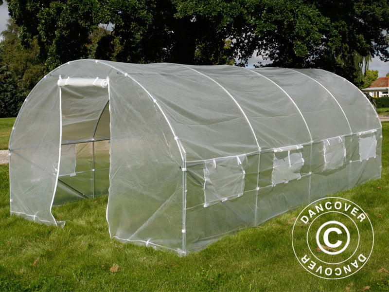 Polytunnel Drivhus 3x6x2m, 18m², Transparent
