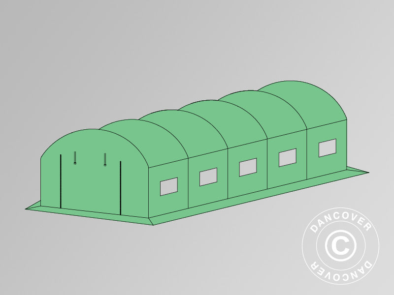 Duk til Polytunnel drivhus, 4x6,6x2m, 140g/m² PE, Grønn