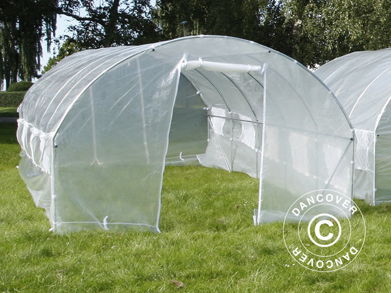 Polytunnel Drivhus 4x6,6x2m, 26,4m², Transparent