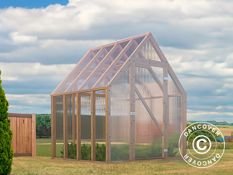 Drivhus i tre Aigle, 2,1x2,05x2,59m, 4,3m², Naturlig