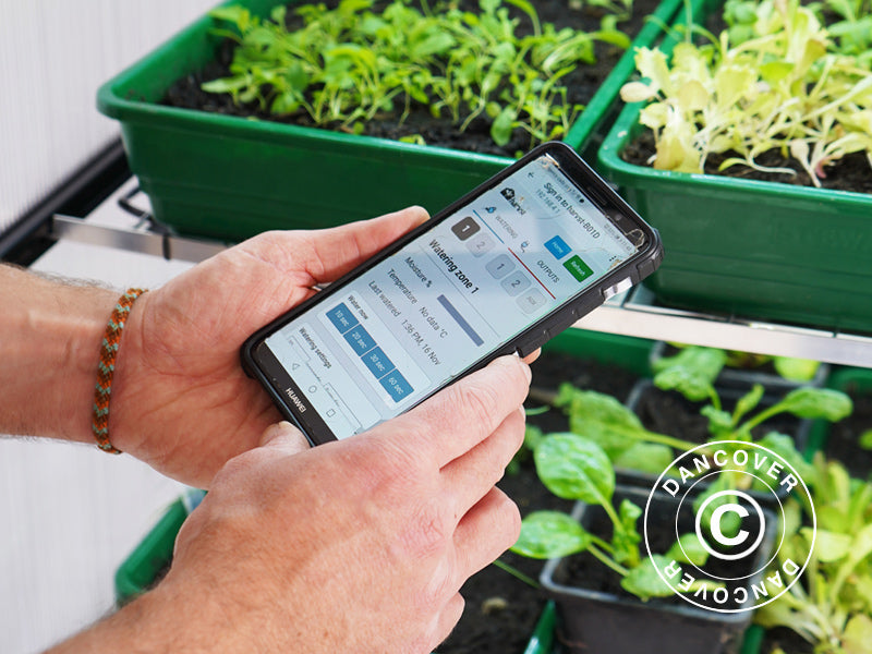 Smart drivhus polykarbonat Sprout S14 4-Season, Harvst, 1,25x0,5x0,9m, Svart