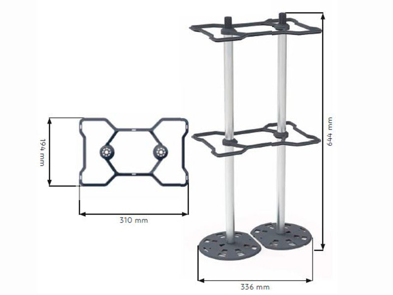 Klatrestøtte, CHILI BUDDY, Antrasitt/Sølv