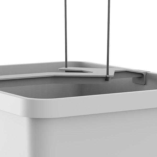 Potte, CURT CUCUMBER, m/støtte og vanntank, Lysegrå