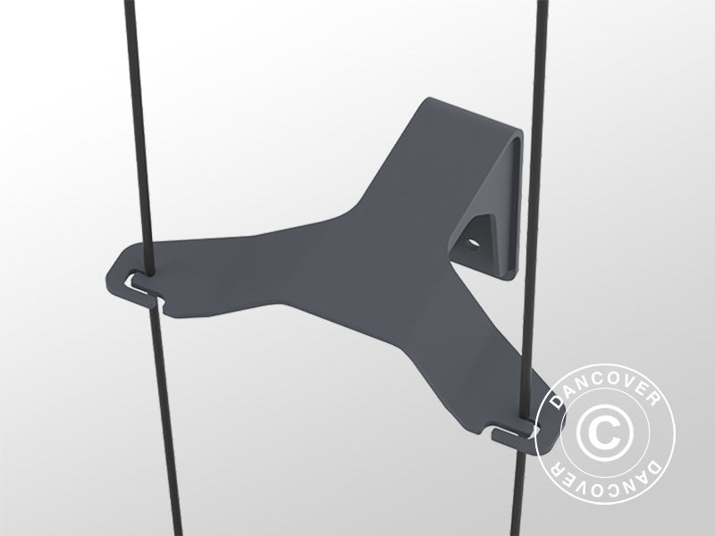 Potte, CURT CUCUMBER, m/støtte og vanntank, Lysegrå