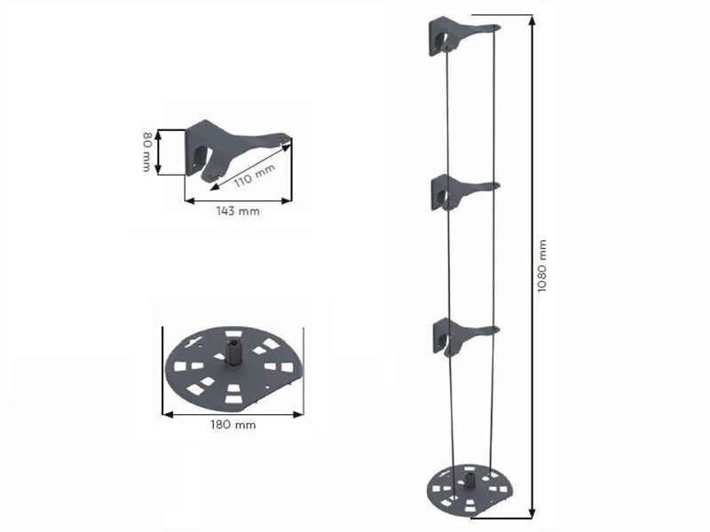 Klatrestøtte, CUCUMBER BUDDY, Antrasitt/Svart
