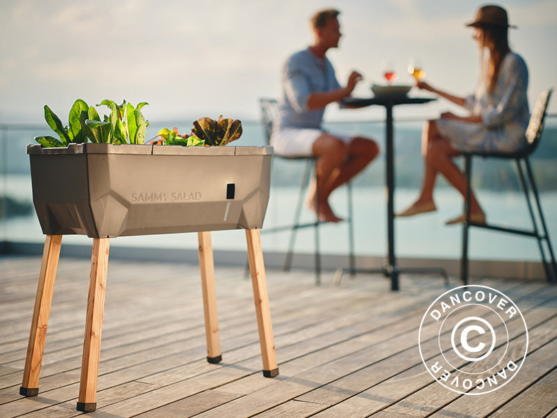 Høybed, SAMMY SALAD, m/duk og vanntank, Antrasitt