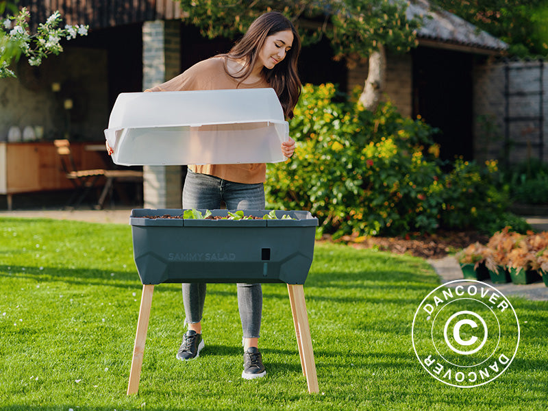 Høybed, SAMMY SALAD, m/duk og vanntank, Antrasitt