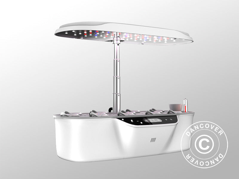 Hydroponisk plantekasse m/LED-vekstlys, 0,204x0,40x0,195m, Hvit