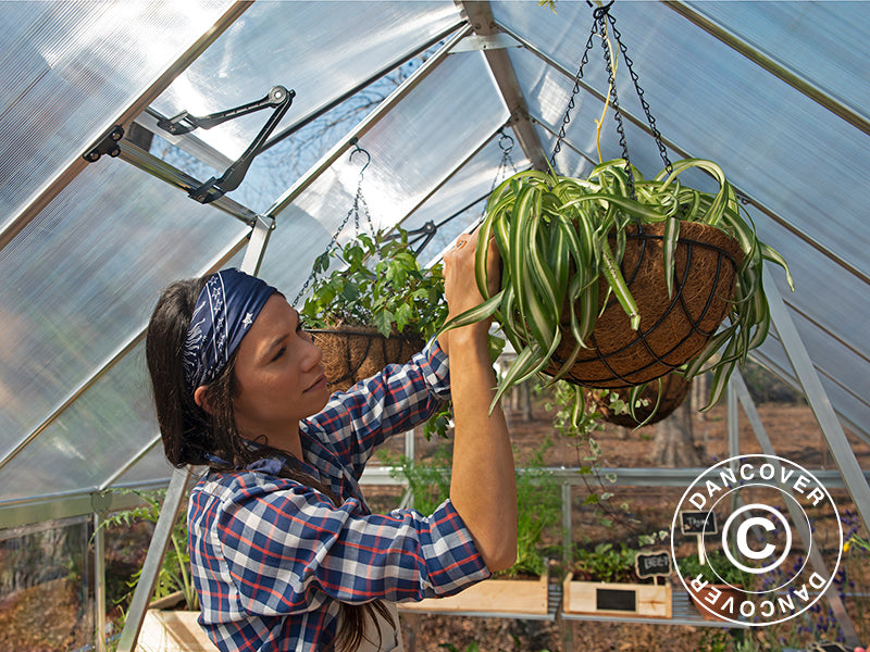 Drivhus polykarbonat Balance 11,8m², Palram/Canopia, 2,44x4,87x2,29m, Sølv