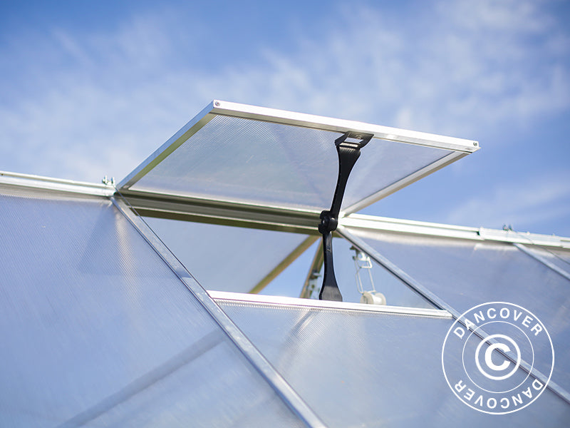 Drivhus polykarbonat Balance 11,1m², Palram/Canopia, 3,04x3,66x2,57m, Sølv