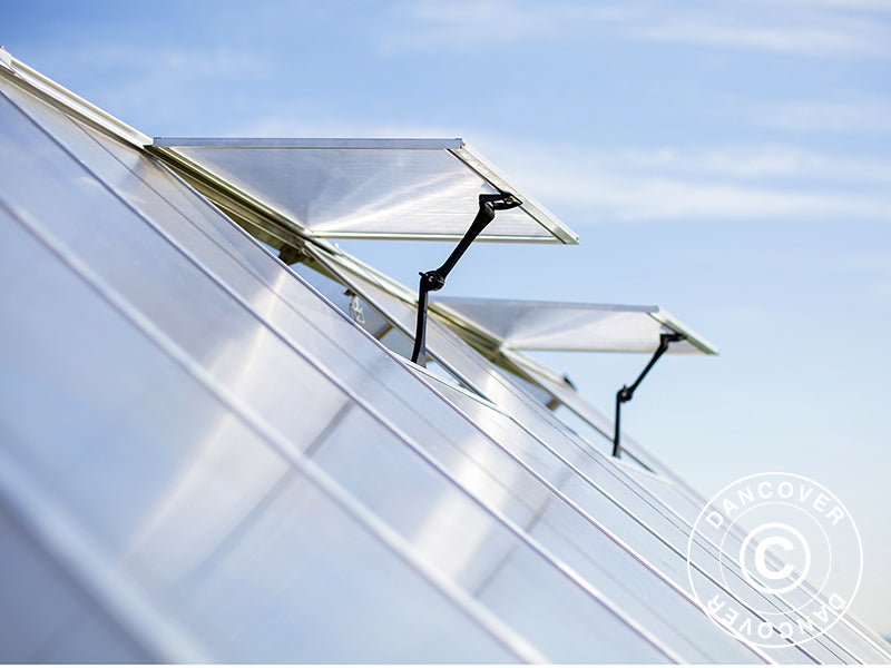 Drivhus polykarbonat Balance 11,1m², Palram/Canopia, 3,04x3,66x2,57m, Sølv