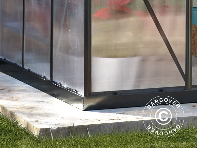 Drivhus polykarbonat 4,6m², Palram/Canopia, 1,85x2,47x2,08m, Grå