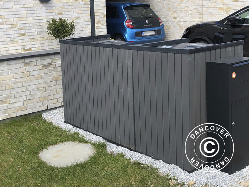 Søppelskur 0,68x0,84x1,13m, Antrasitt