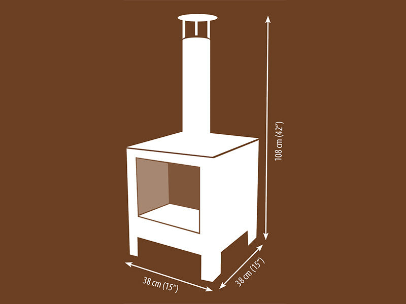 Utepeis, 38x38x108cm, Svart