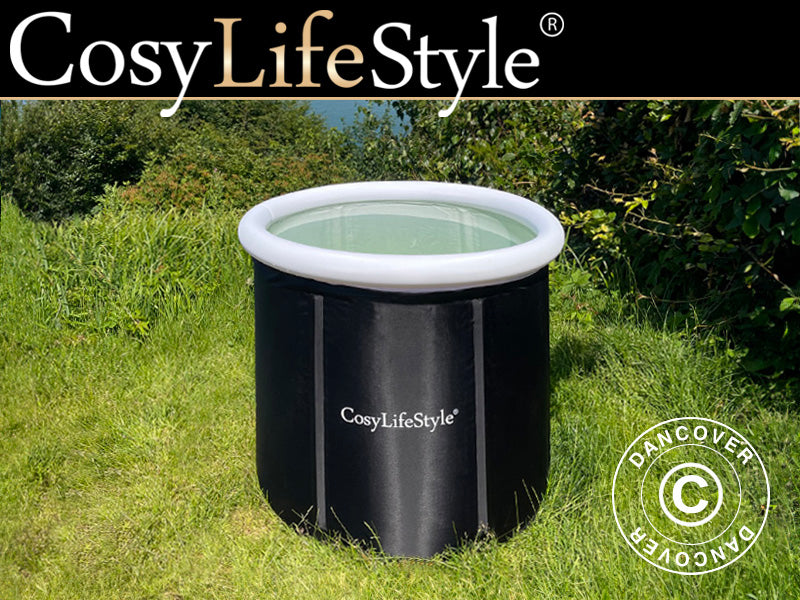 Isbadekar, Ø80x75cm, 300L, Svart/Hvit