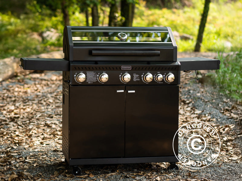 BBQ-gassgrill Dancover 5+1, Svart