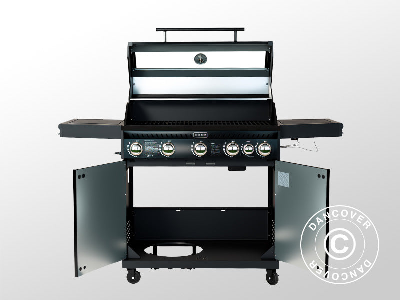 Gas BBQ Grill 53x146x112cm Black (FR)