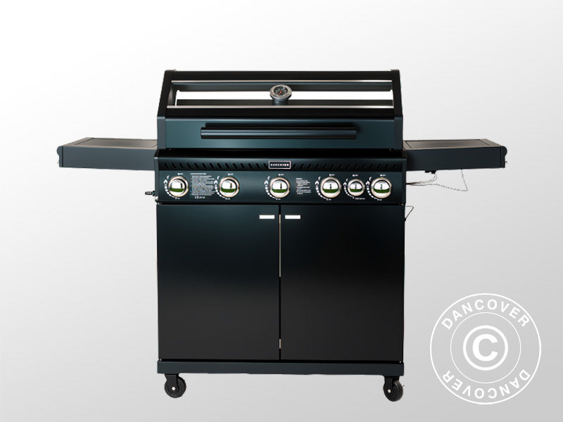 Gas BBQ Grill 53x146x112cm Black (UK)