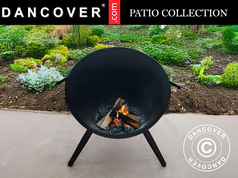 Bålpanne Halvkule, Ø60x65cm, Svart