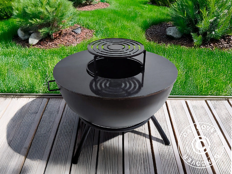 Bålpanne Halvkule, Ø60x40/65cm, Svart