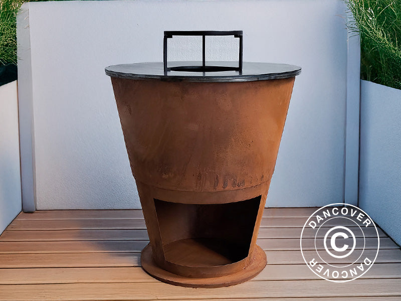 Bålpanne, Ø74,5x80cm, Rustfarget