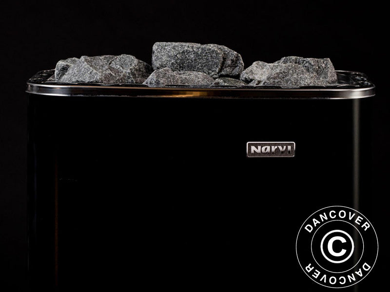 Badstuovn inkl. steiner, 6kW, Svart