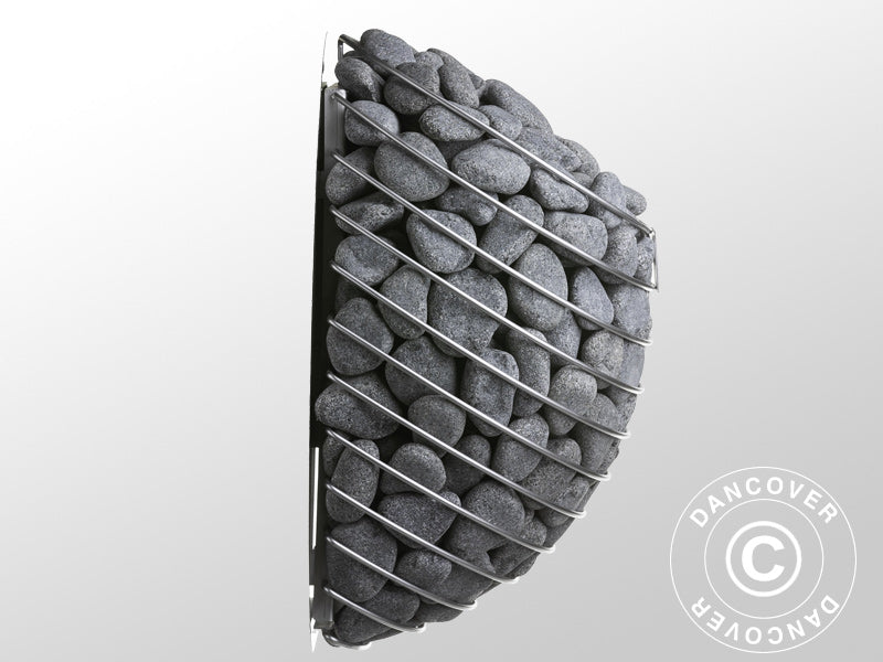 Badstuovn inkl. steiner, 6kW, Sølvfarget