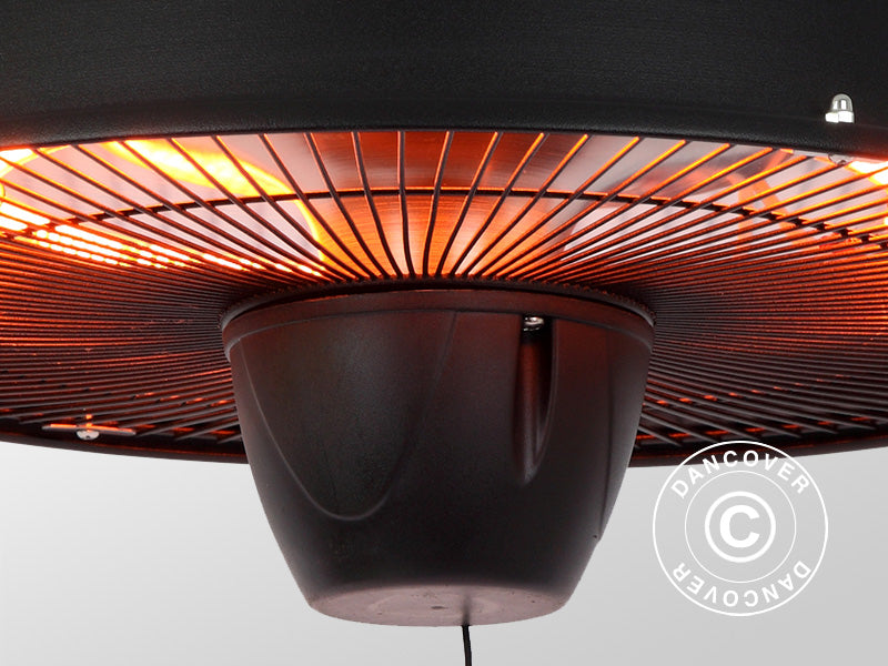 Hengende karbon terrassevarmer Irabu, 1500W, Svart