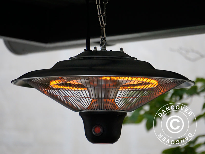 Hengende terrassevarmer PALAU m/FK, 500/1000/1500W, aluminium